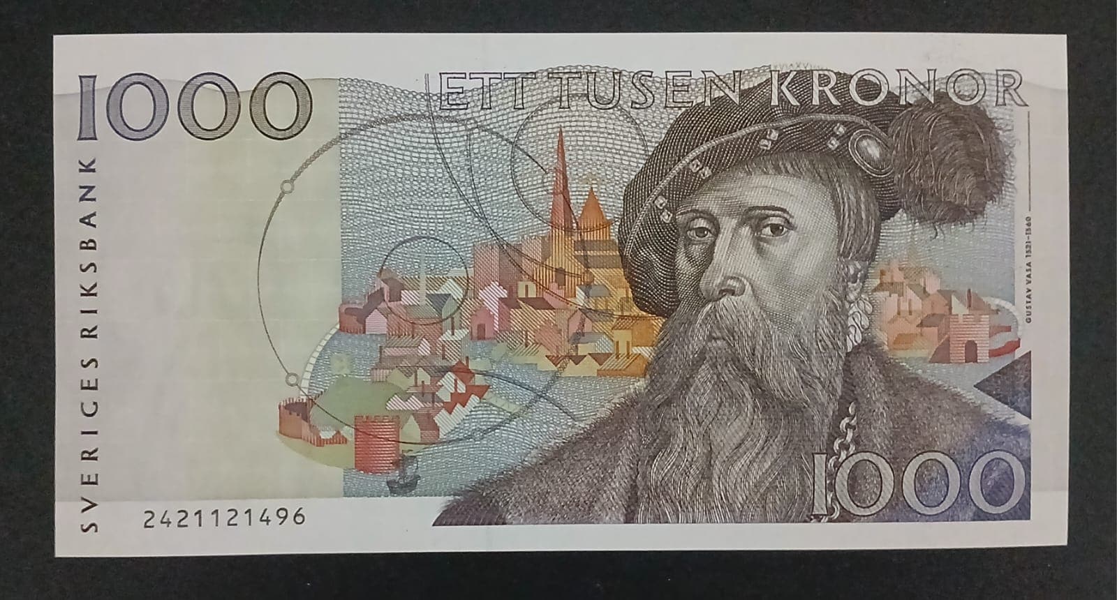 Suécia 1000 Kronor 1992 Flor de Estampa