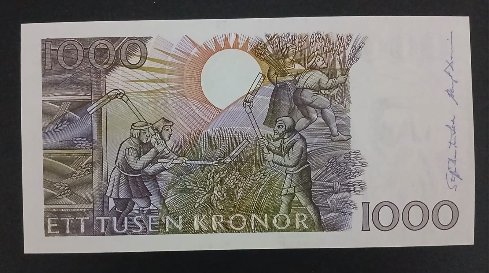 Suécia 1000 Kronor 1992 Flor de Estampa 2